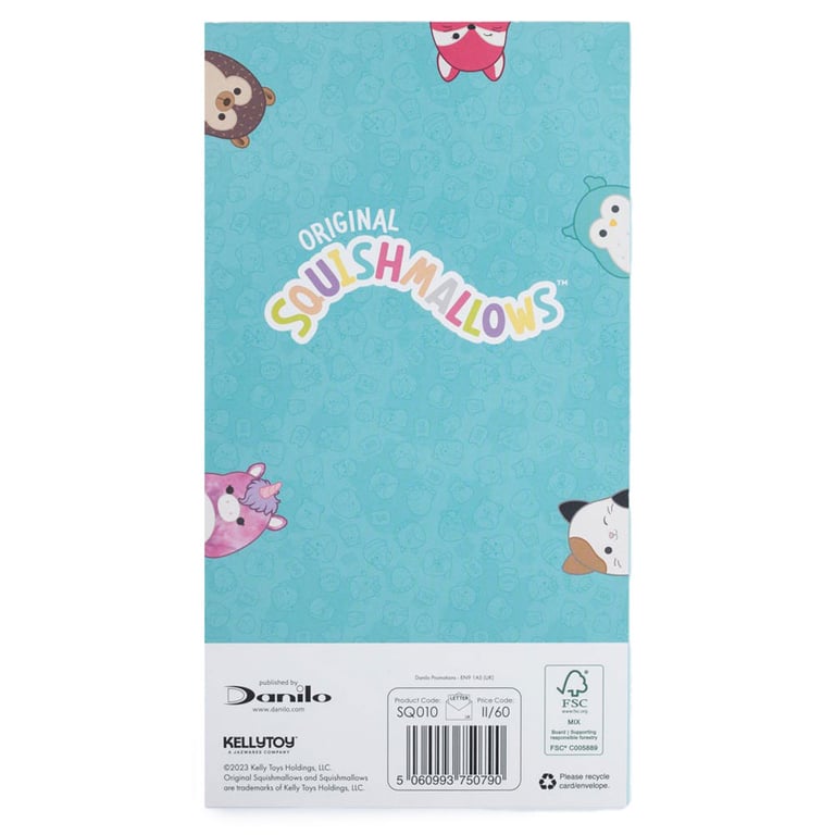 Squishmallows Unicorn Birthday Card - Colourful Gloss Finish with Envelope