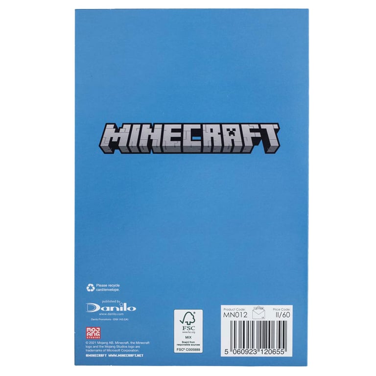 Minecraft Steve and Alex Birthday Card - Gloss Finish with Gamer Message