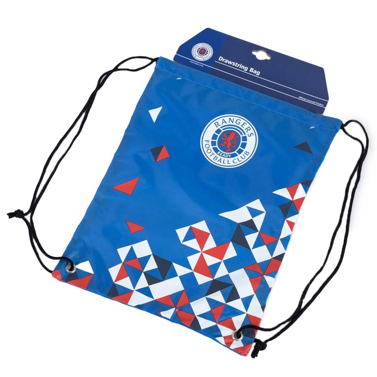Rangers FC Particle Gym Bag - Polyester Drawstring Bag with Official Club Crest