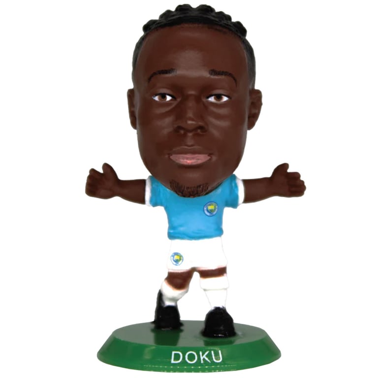 Manchester City FC SoccerStarz Doku Collectible Figure in Classic Home Kit