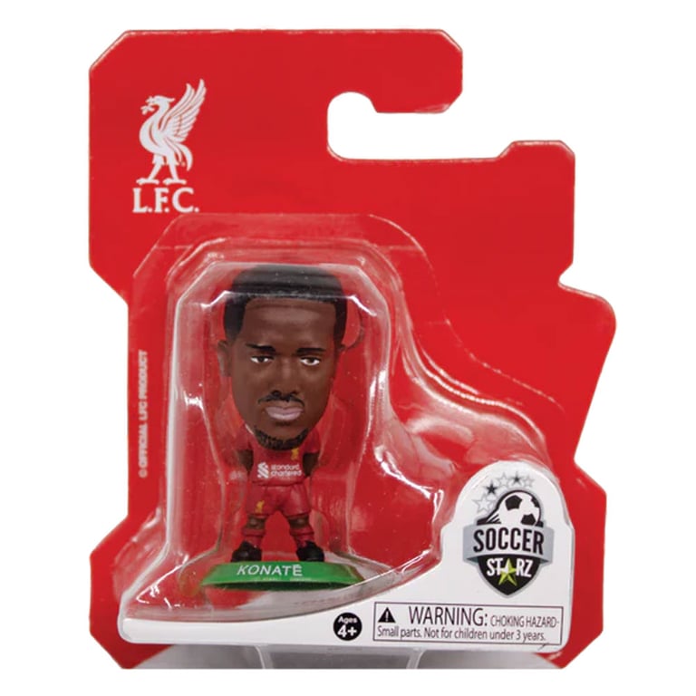 Liverpool FC SoccerStarz 2025 Konate Collectible Figure - Ibrahima Konate Home Kit Edition