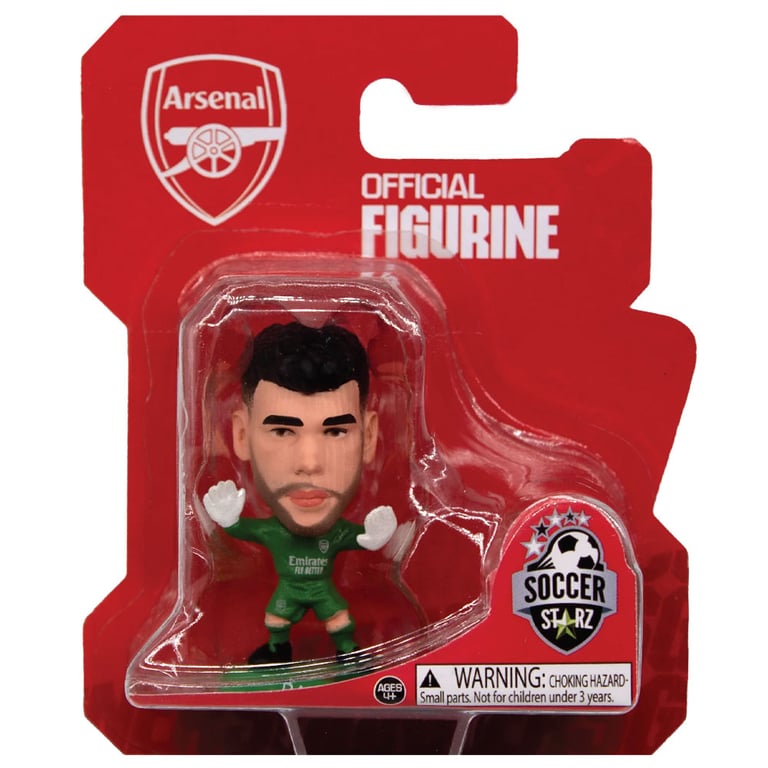 Arsenal FC SoccerStarz Raya Collectible Figure - 5cm Tall in Classic Home Kit