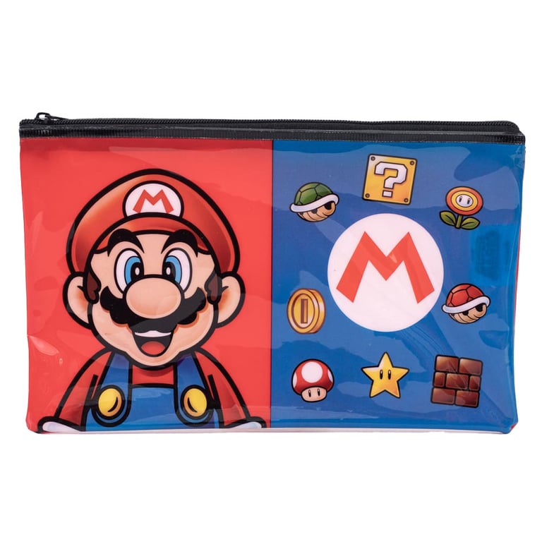 Super Mario Classic Game Zipped Pencil Case - Stationery Storage for Home and School