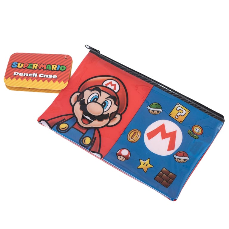 Super Mario Classic Game Zipped Pencil Case - Stationery Storage for Home and School