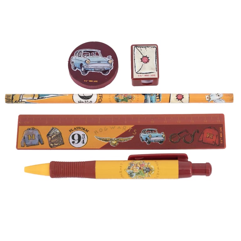 Harry Potter 5pc Colorful Stationery Set - Pens, Pencils & More