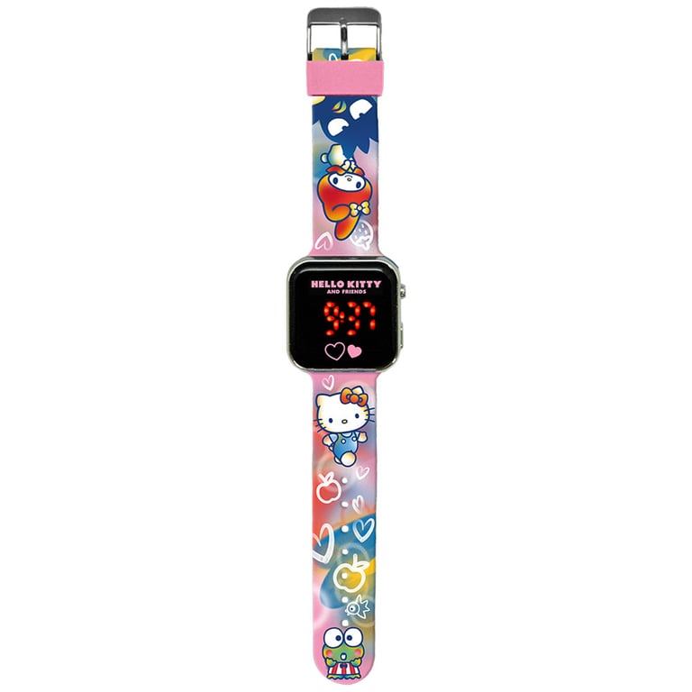 Hello Kitty Junior LED Digital Watch - Kids Friendly Silicone Strap