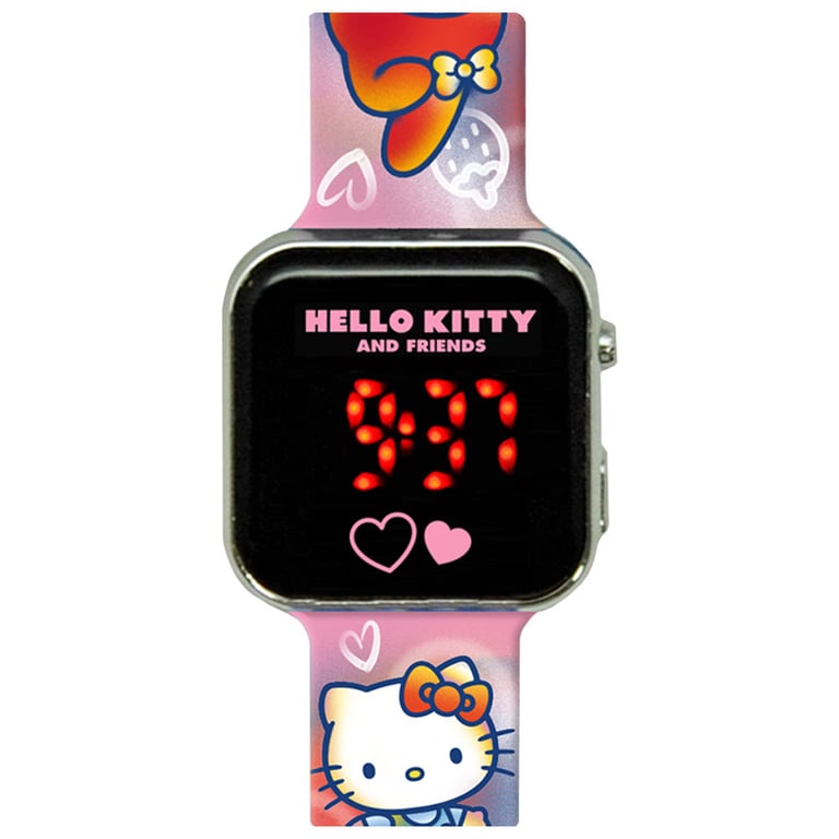 Hello Kitty Junior LED Digital Watch - Kids Friendly Silicone Strap