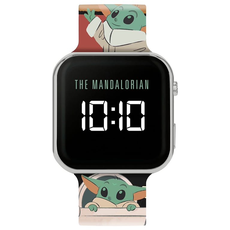 The Mandalorian Mando Junior LED Digital Watch - Silicone Strap and 1 Year Guarantee