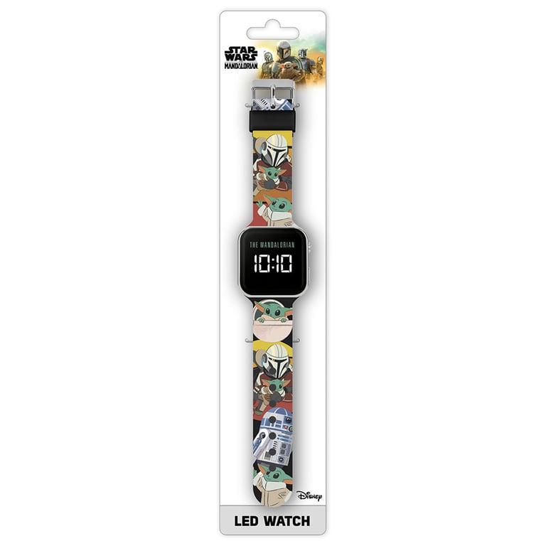 The Mandalorian Mando Junior LED Digital Watch - Silicone Strap and 1 Year Guarantee