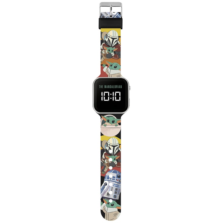 The Mandalorian Mando Junior LED Digital Watch - Silicone Strap and 1 Year Guarantee