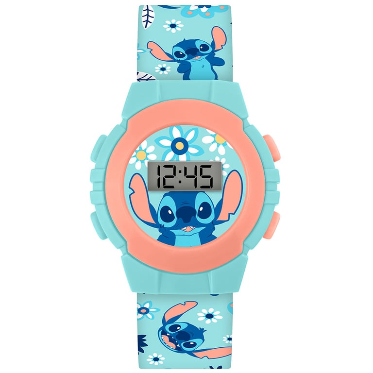 Lilo & Stitch Kids Digital Watch - Easy to Read Display with Vibrant Silicone Strap and 1 Year Guarantee