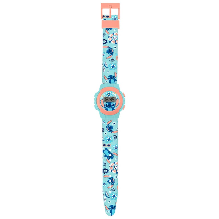 Lilo & Stitch Kids Digital Watch - Easy to Read Display with Vibrant Silicone Strap and 1 Year Guarantee