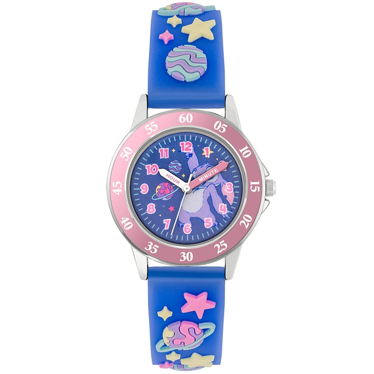 Purple Lilo & Stitch Junior Analogue Time Teacher Watch with Space Themed Dial