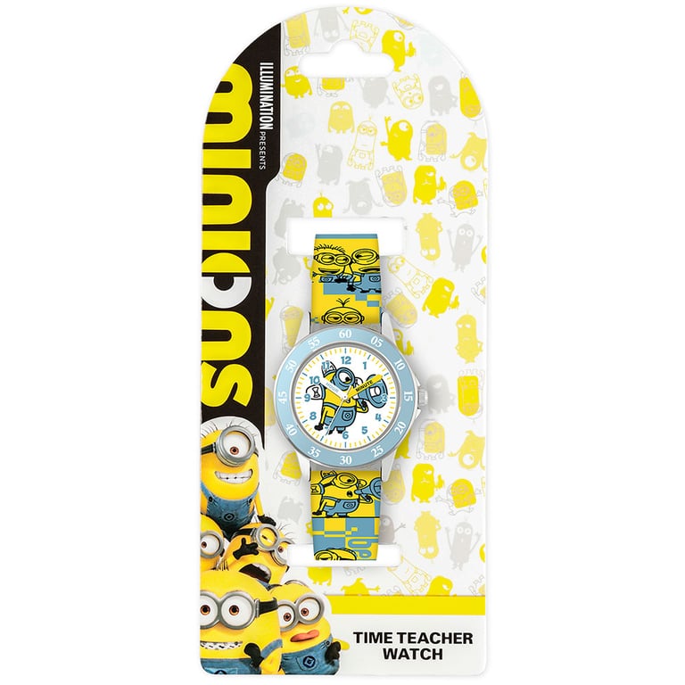 Minions Junior Time Teacher Analogue Watch with Loudspeaker and Silicone Strap