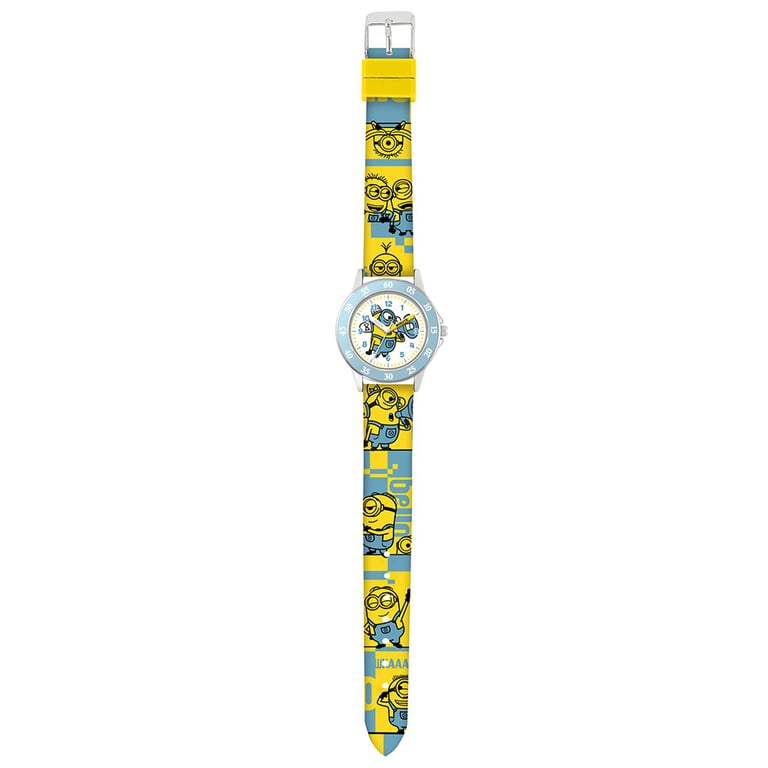 Minions Junior Time Teacher Analogue Watch with Loudspeaker and Silicone Strap