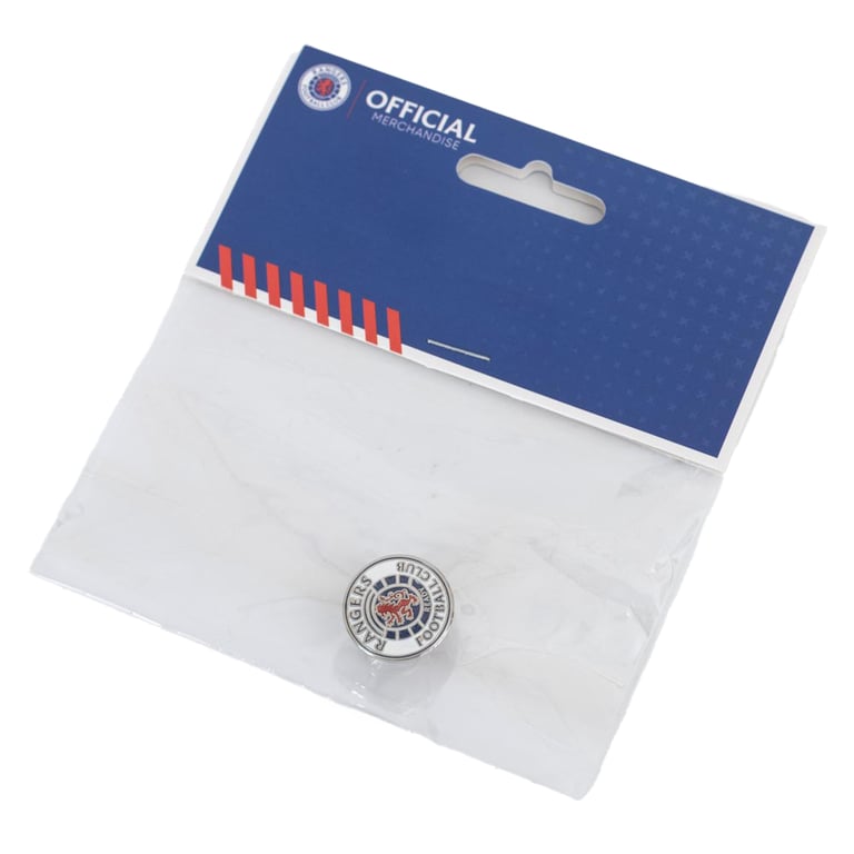 Rangers FC Die Stamped Enamel Crest Pin Badge with Butterfly Clasp Fixing