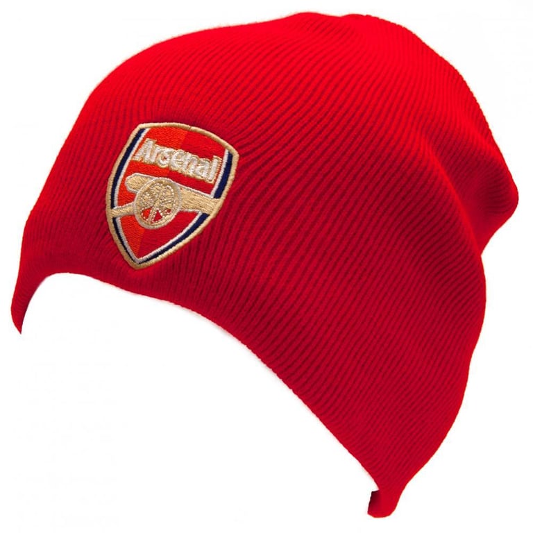 Arsenal FC Red Dome Style Knit Beanie with Embroidered Crest