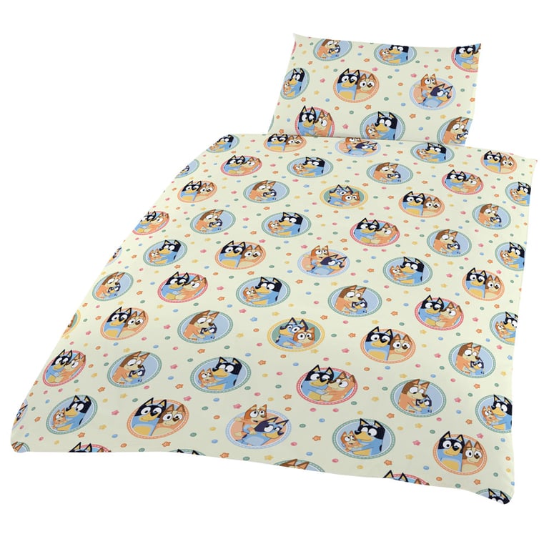 Bluey Frames Junior Duvet Set - 100 Cotton, Machine Washable Bedding for Toddlers and Cot Beds