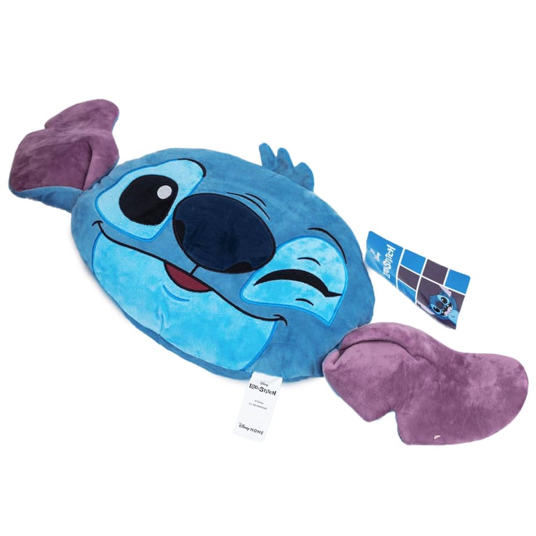 Stitch Shaped Cushion - Soft Velvety 100 Polyester Home Decor Pillow