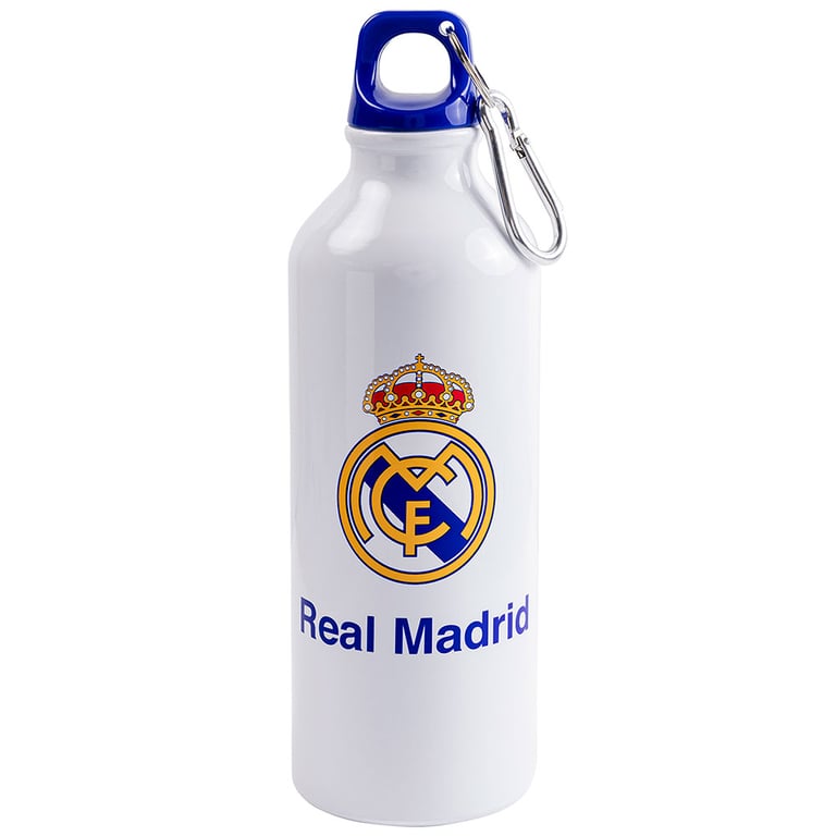 Real Madrid CF Aluminium Crest Bottle - Lightweight & Leak-Free Drinks Container