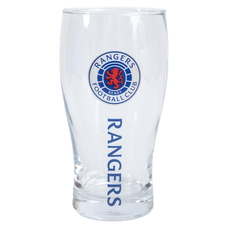 Rangers FC Tulip Pint Glass - Club Crest Design Beer Mug