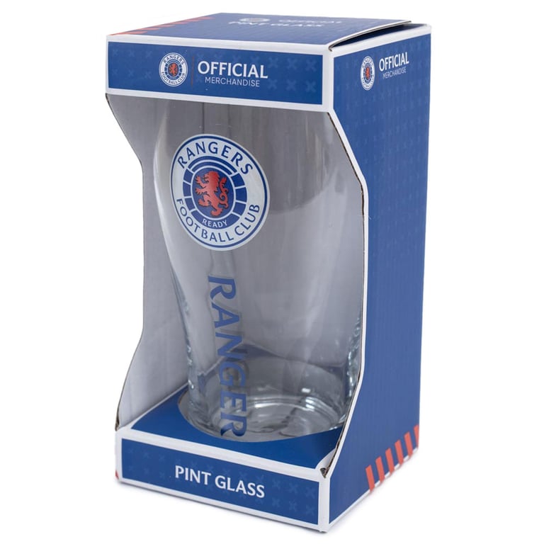 Rangers FC Tulip Pint Glass - Club Crest Design Beer Mug
