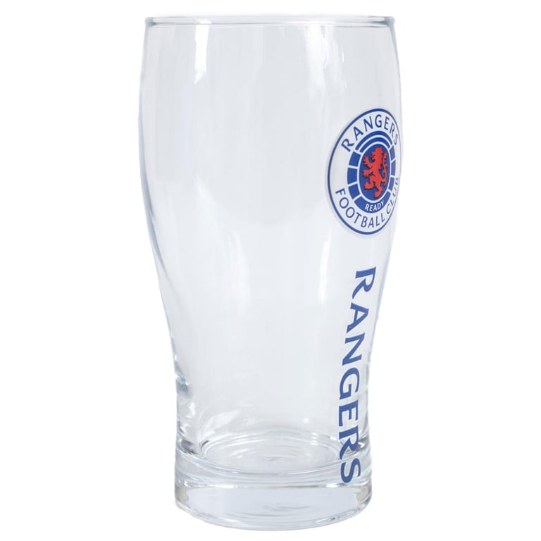 Rangers FC Tulip Pint Glass - Club Crest Design Beer Mug