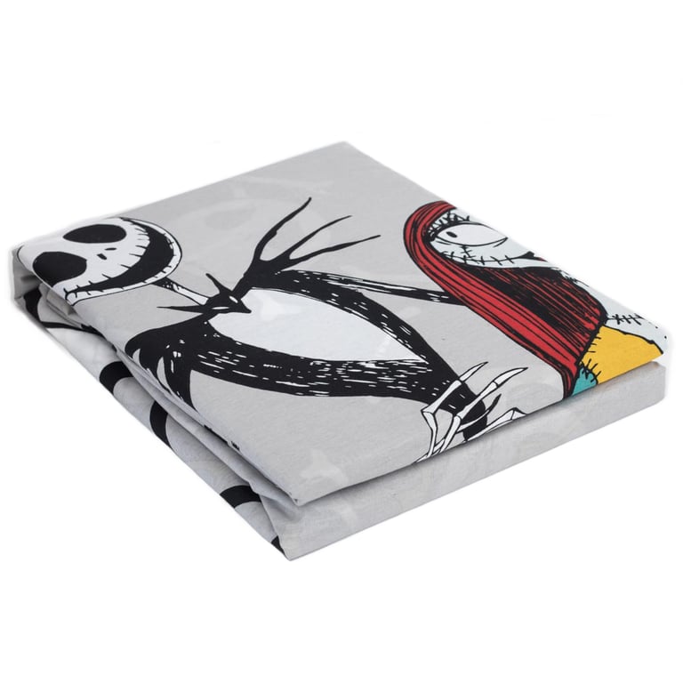 Nightmare Before Christmas Single Duvet Set - 100 Cotton Quilt Cover and Pillowcase with Jack Skellington Design