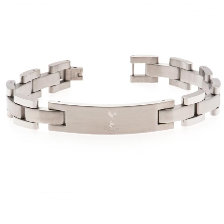 Tottenham Hotspur FC Engraved Stainless Steel Link Bracelet - Official Club Crest Design