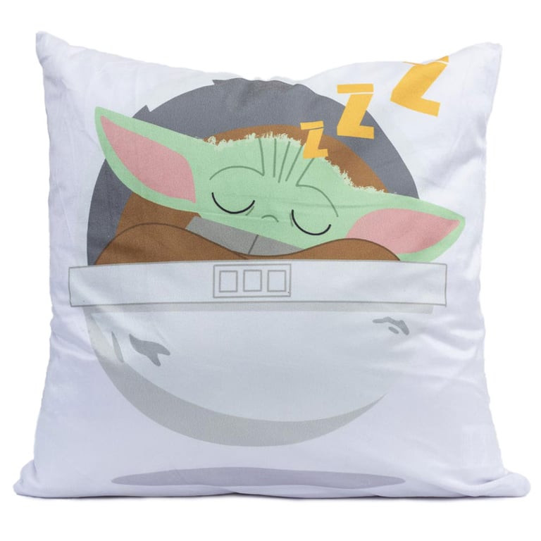 Star Wars Mandalorian Grogu Velvet Feel Cushion 100 Polyester Spot Clean