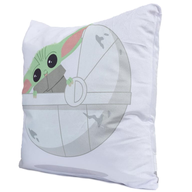Star Wars Mandalorian Grogu Velvet Feel Cushion 100 Polyester Spot Clean