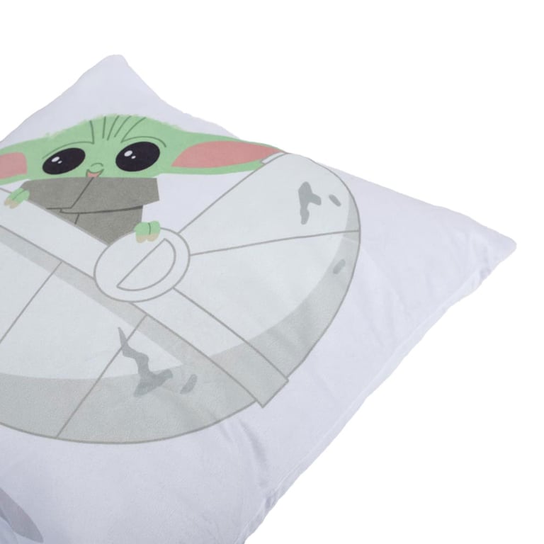 Star Wars Mandalorian Grogu Velvet Feel Cushion 100 Polyester Spot Clean
