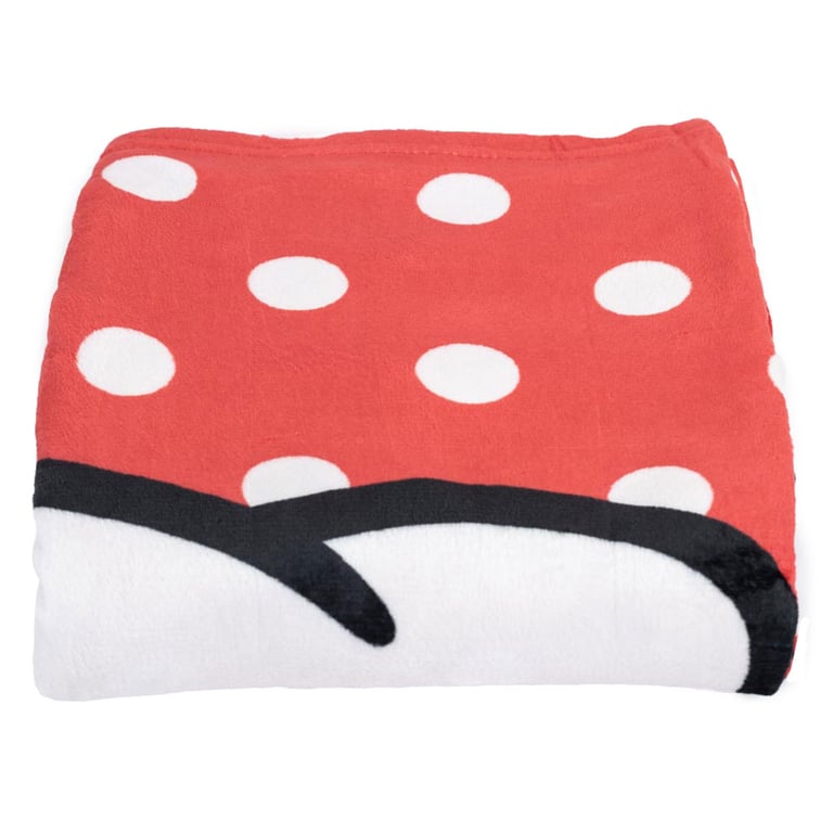 Hello Kitty XL Coral Fleece Blanket - Soft Red Polka Dot Snuggly Home Decor
