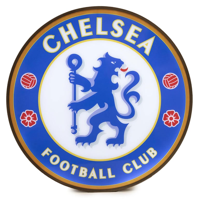 Chelsea FC 12 Inch LED Wall Light - Illuminated Crest Sign for Home Decor