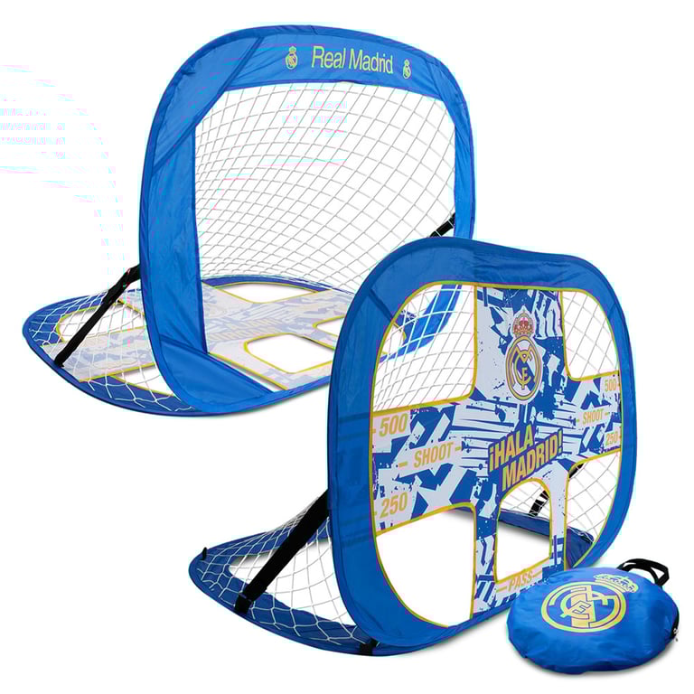 Real Madrid CF Pop Up Target Goal - Portable Football Training Goal for Garden Use