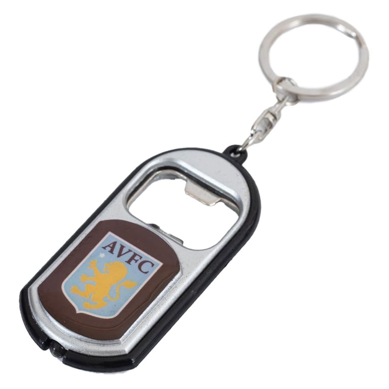 Aston Villa FC Multifunctional Keyring with Torch and Bottle Opener Function