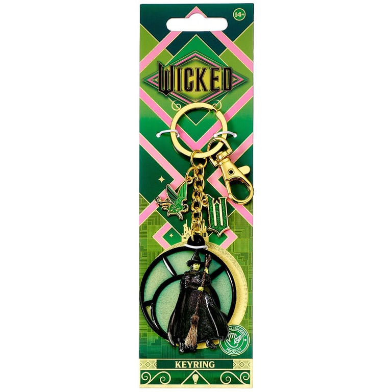 Wicked Elphaba Metal Die Stamped Window Charm Keyring