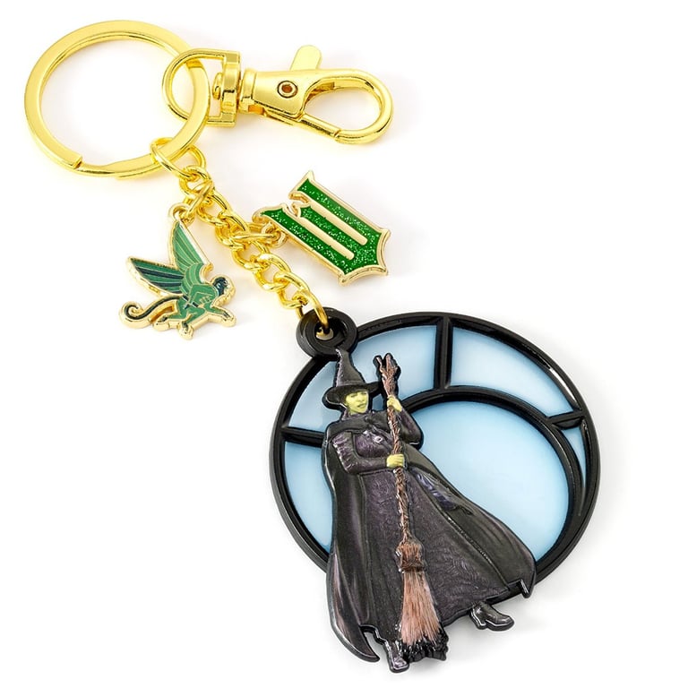 Wicked Elphaba Metal Die Stamped Window Charm Keyring