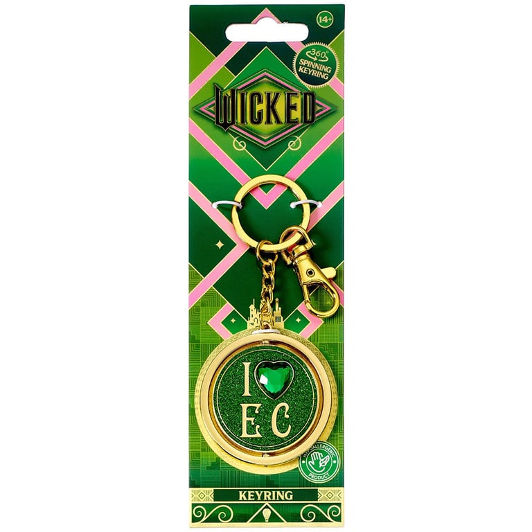 Wicked Emerald City Spinner Keyring - Glinda & Elphaba Charm
