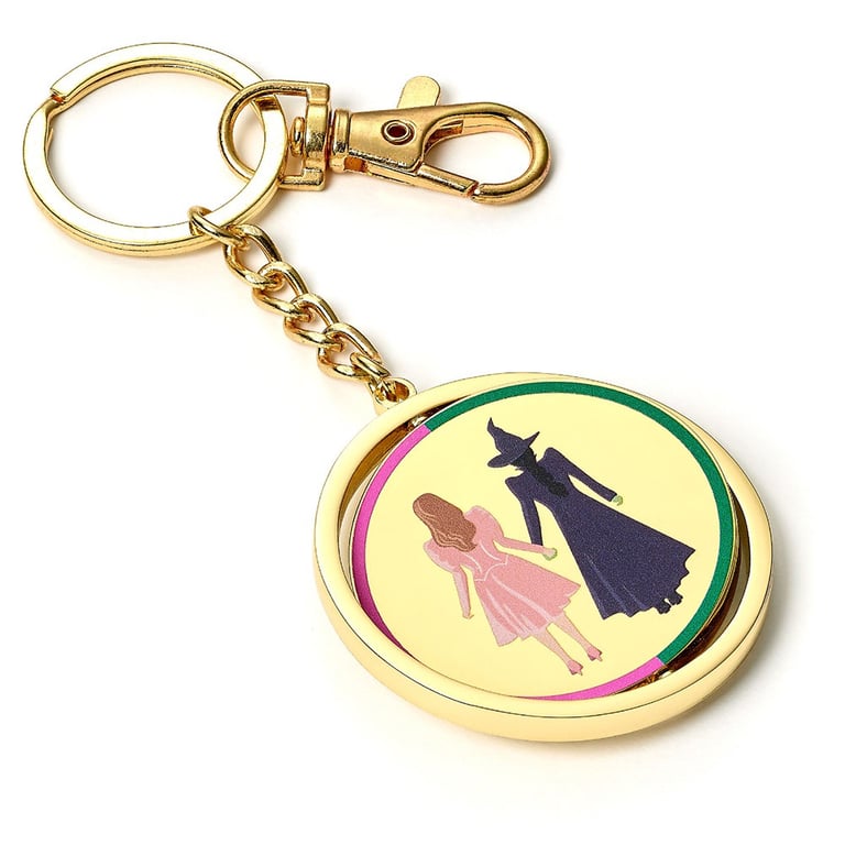 Wicked Emerald City Spinner Keyring - Glinda & Elphaba Charm