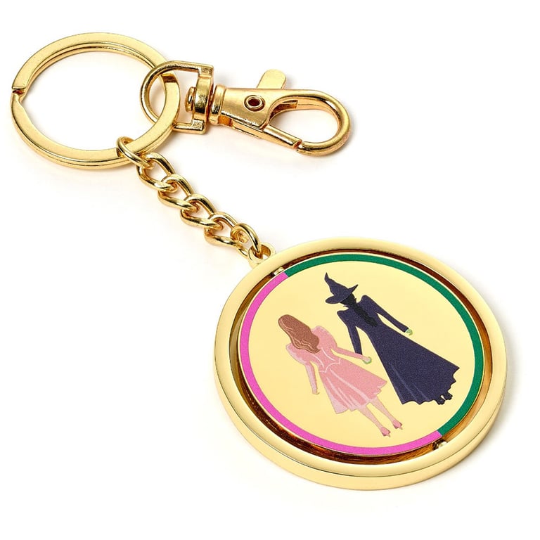 Wicked Emerald City Spinner Keyring - Glinda & Elphaba Charm