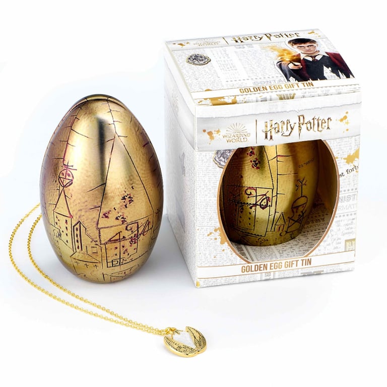 Harry Potter Luxury Golden Egg Gift Tin with Necklace - Collectible Jewelry Accessory