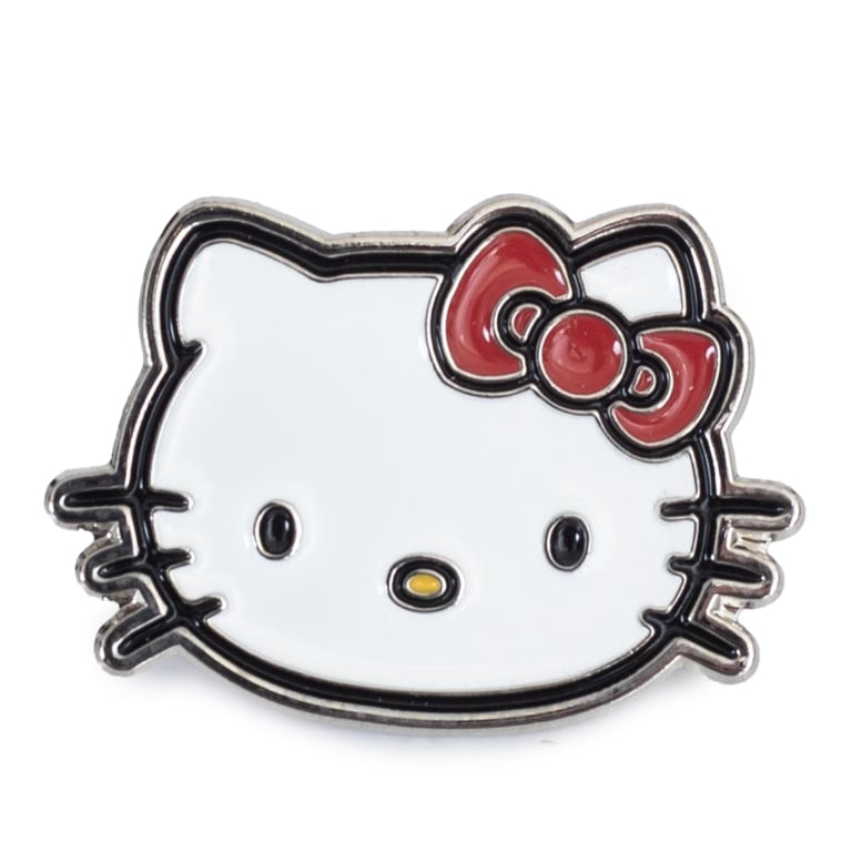Hello Kitty Enamel Pin Badge with Rubber Push Fixing