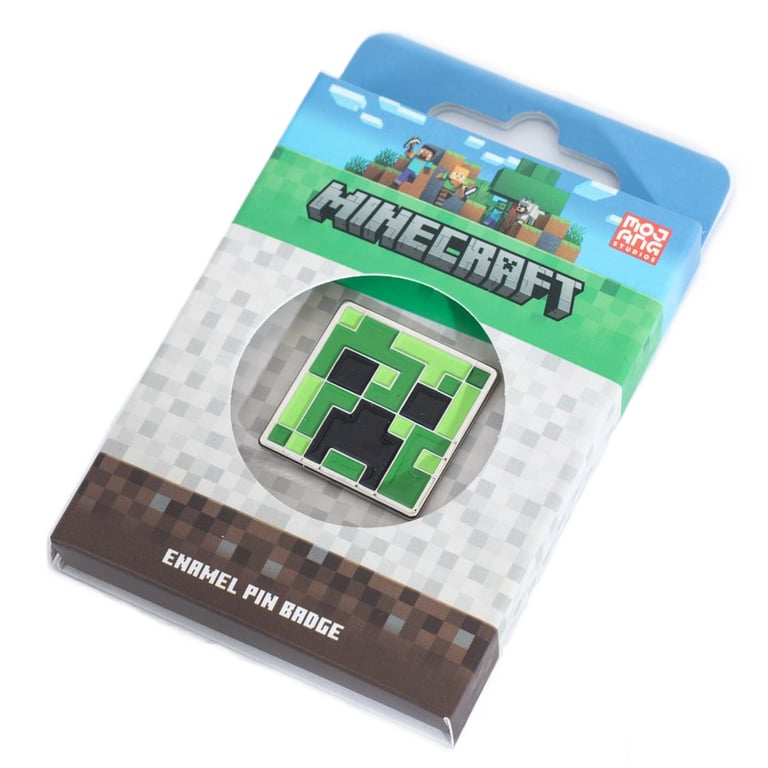 Minecraft Creeper Enamel Pin Badge - Detailed Rubber Push Fixing Decoration
