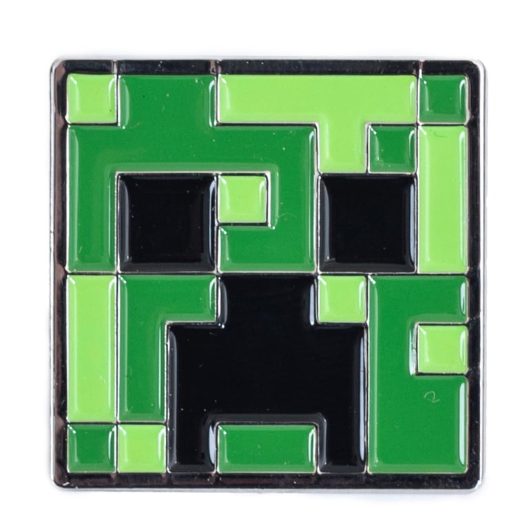 Minecraft Creeper Enamel Pin Badge - Detailed Rubber Push Fixing Decoration