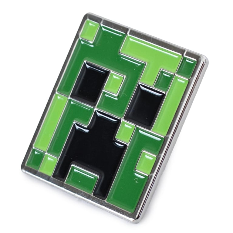 Minecraft Creeper Enamel Pin Badge - Detailed Rubber Push Fixing Decoration