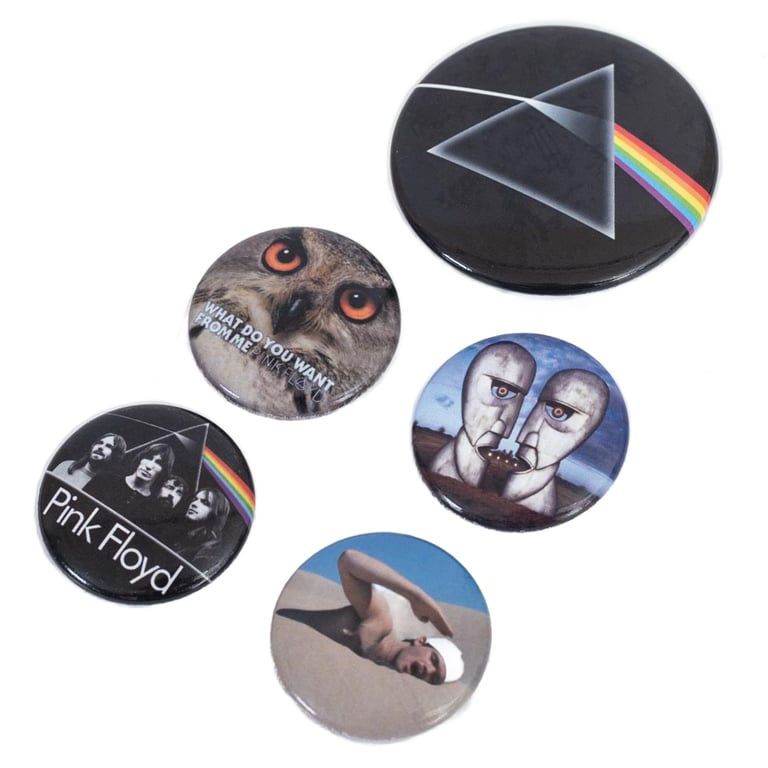 Pink Floyd Classic Album Cover Badge Set - Ideal School Bag Accessory