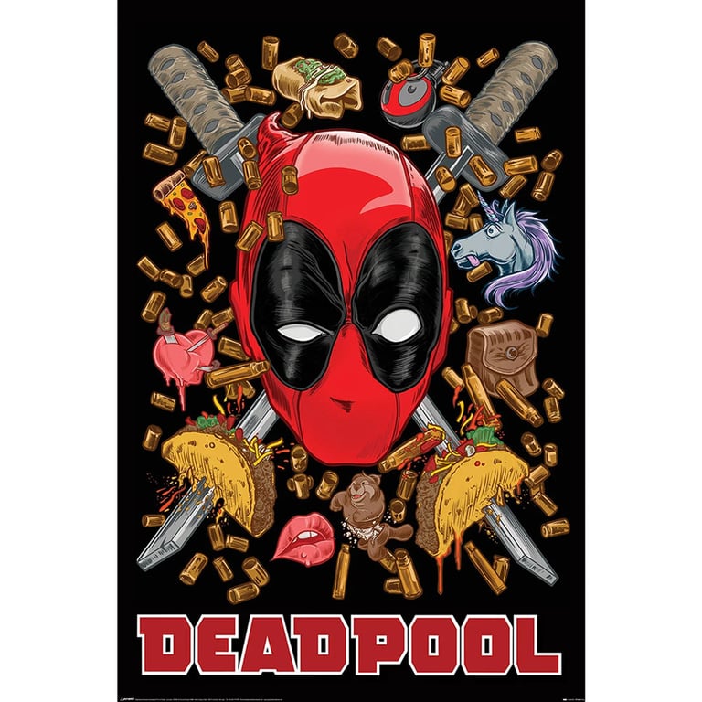 Deadpool Chimichanga Poster 210 - High Resolution Rolled Maxi Print on 150gsm Gloss Paper