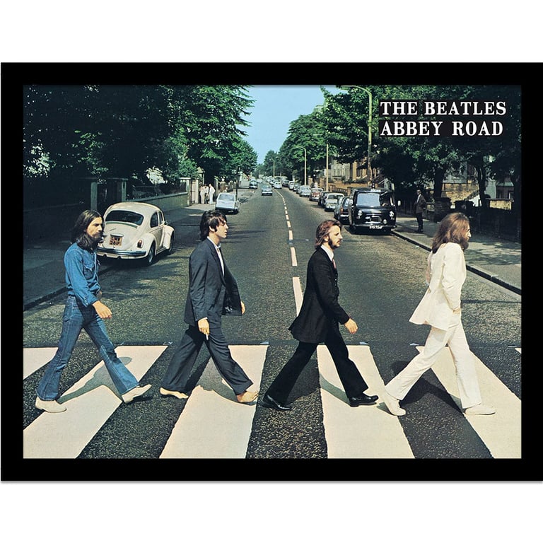 The Beatles Abbey Road High Resolution Framed Print - Collector Edition