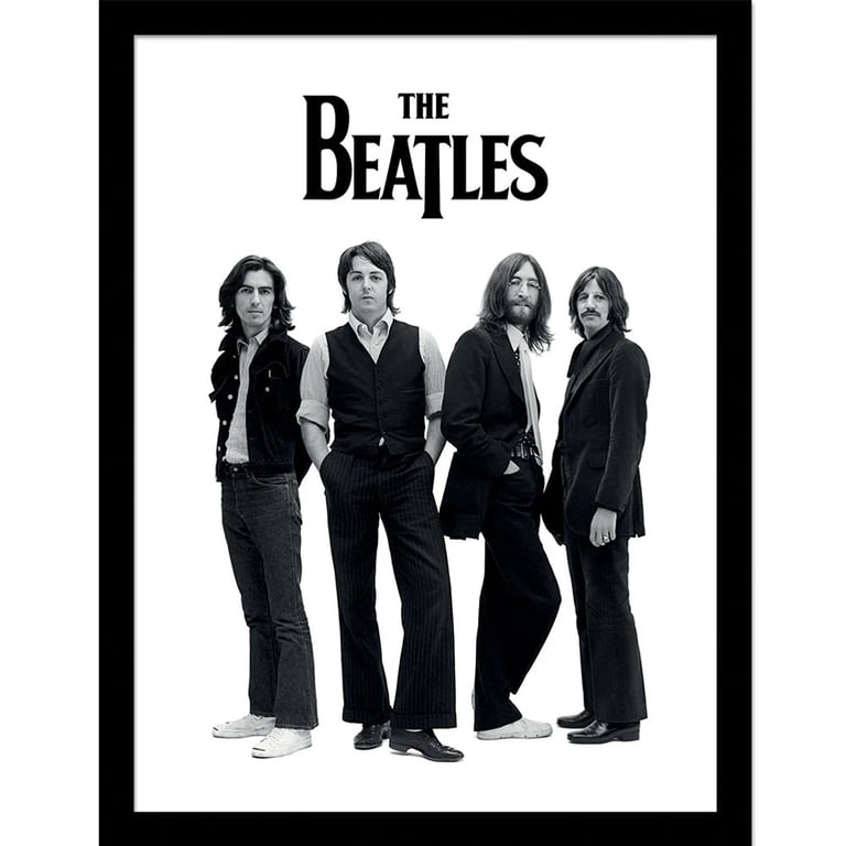 The Beatles Title Picture - High Resolution Framed Artwork in Black Frame